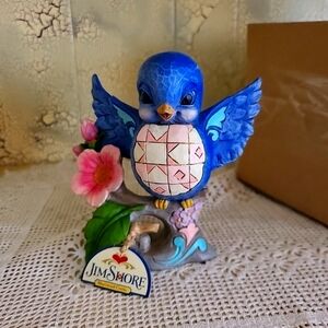 Jim Shore Heartwood Creek Sing A Happy Tune 2016 Bluebird Figurine 4057699 RARE